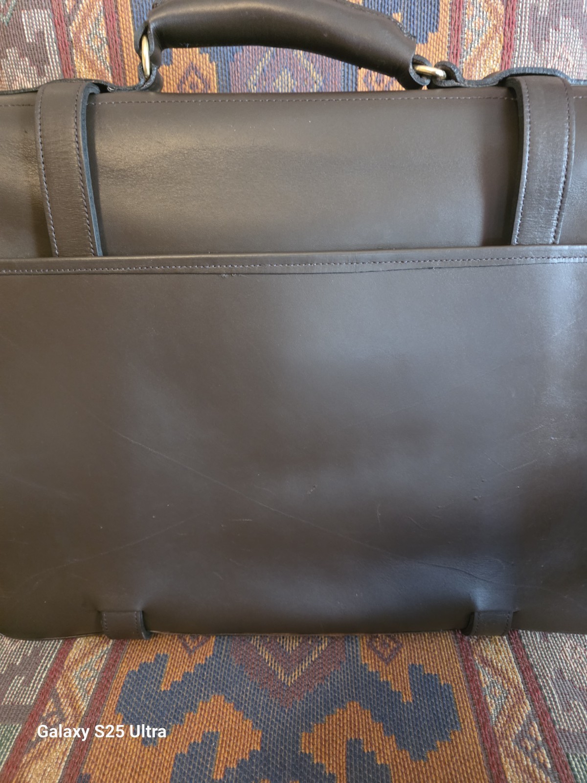 CUSTOM HIDE “1945 US ARMY” 3-Compartment / Leather Briefcase / Messenger Bag