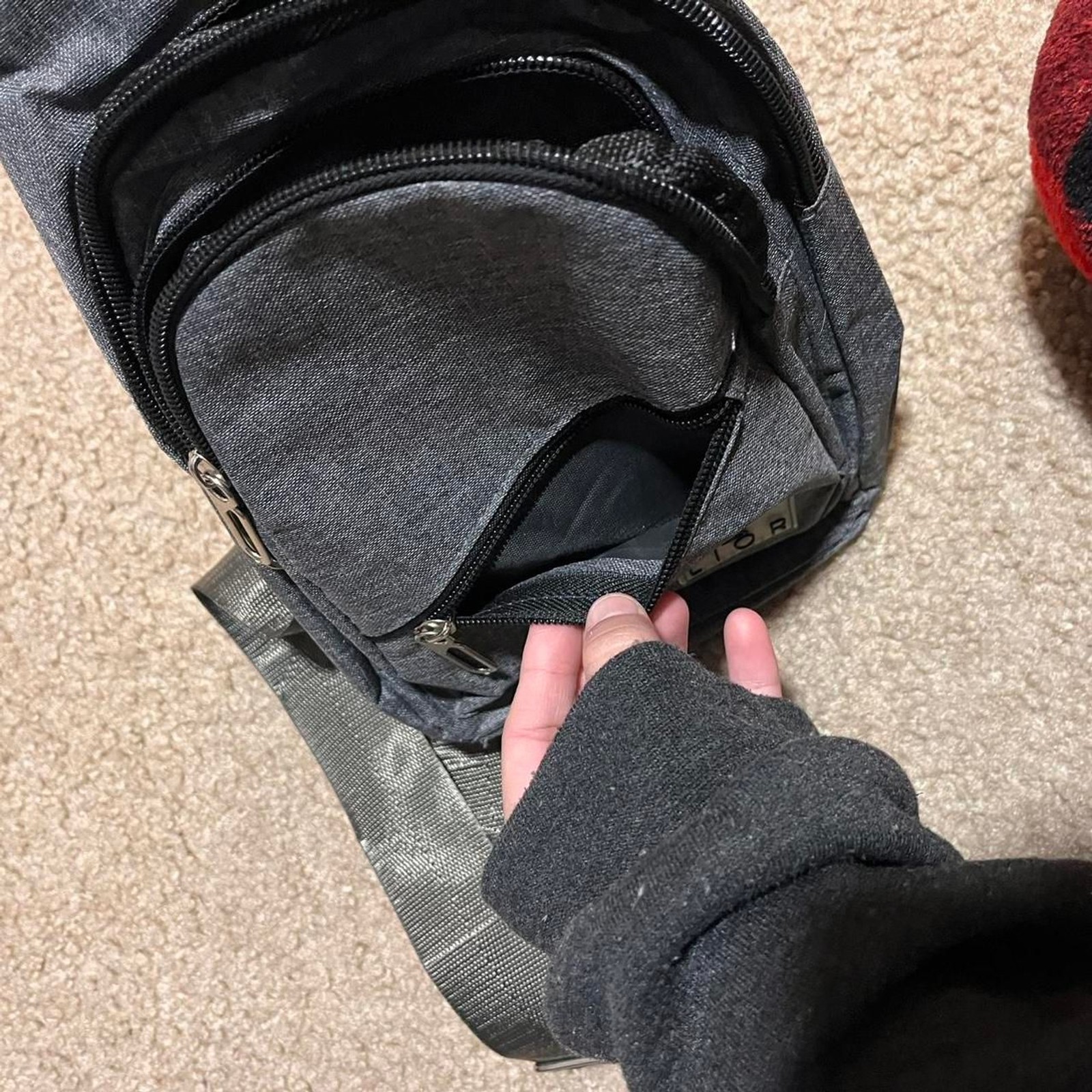 Unbranded Men’s Grey and Black Bag