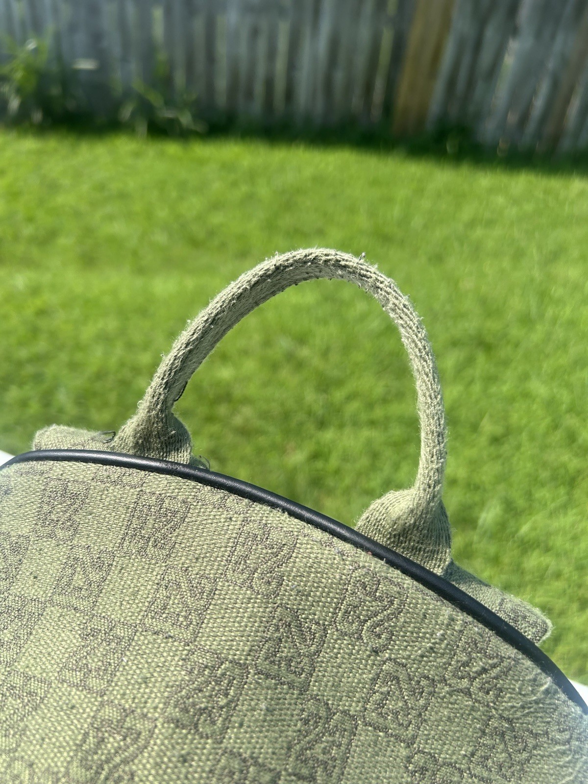 Air Jordan Monogram Logo Jacquard Backpack 20L Luxury Travel Bag Olive