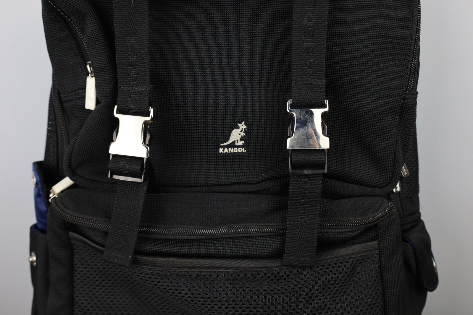 Y2K Kangol Tropic Black Back Pack Buckle Large Capacity NWT