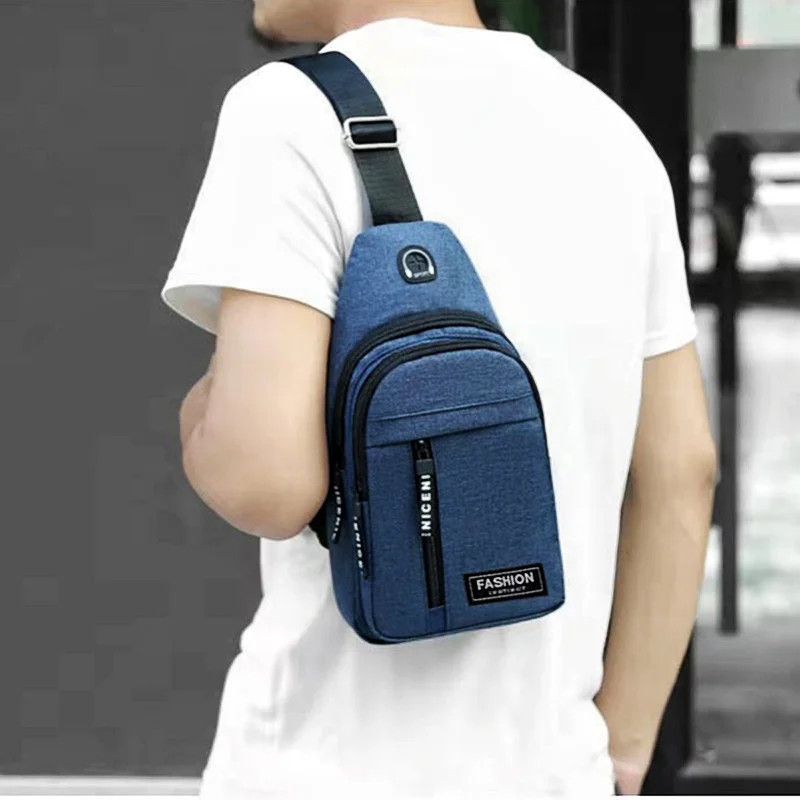 2025 New Multifunctional Chest Bag Men’s Fashion Trend Oxford Cloth Shoulder Bag