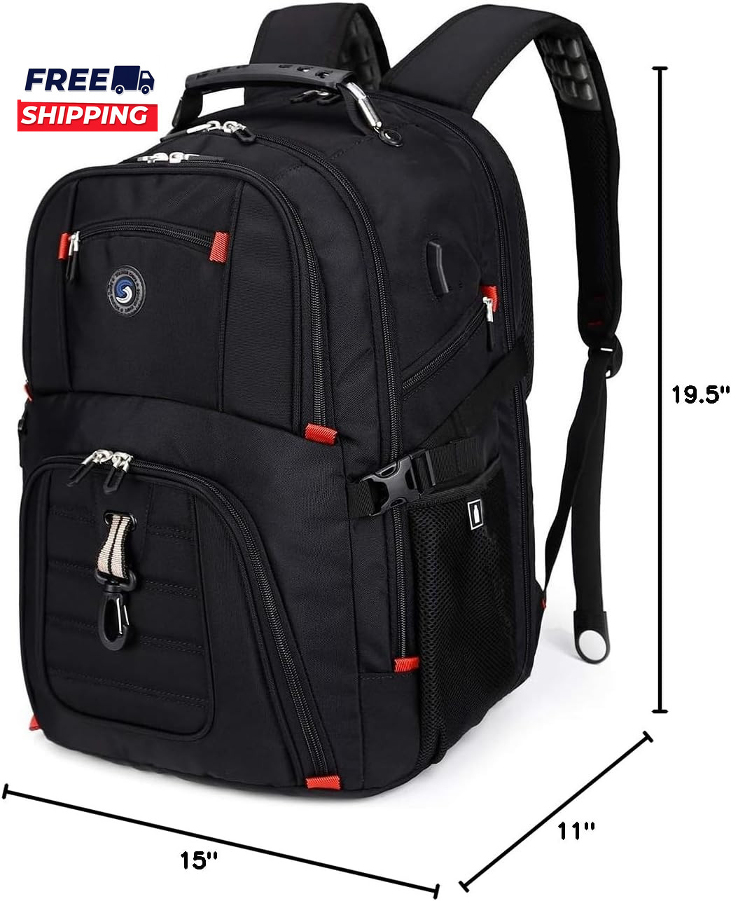 Extra Large 50L Travel Laptop Backpack with Combination Lock College High School