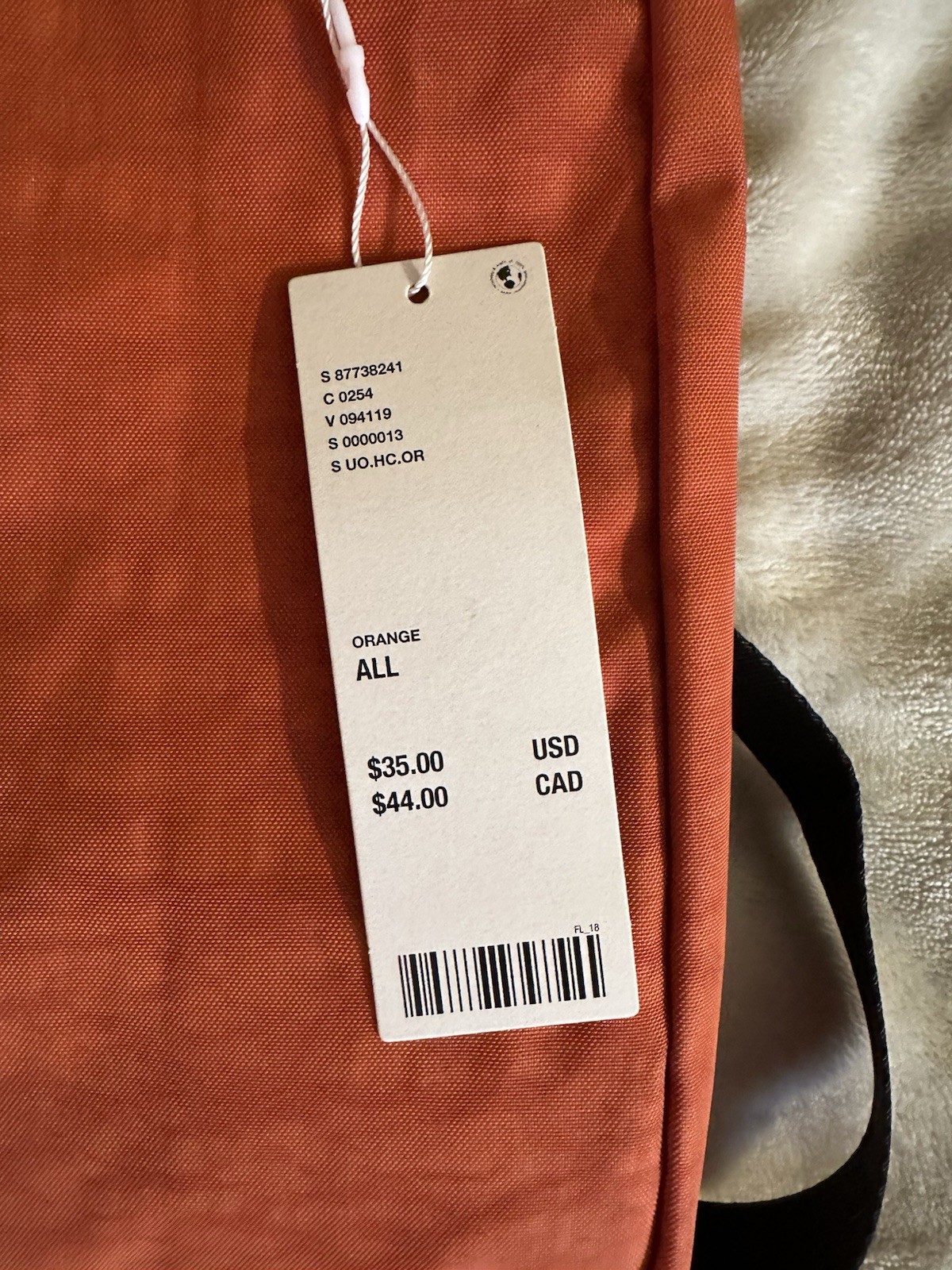 Urban Outfitters Crossbody Sling Pack Orange MSRP $35