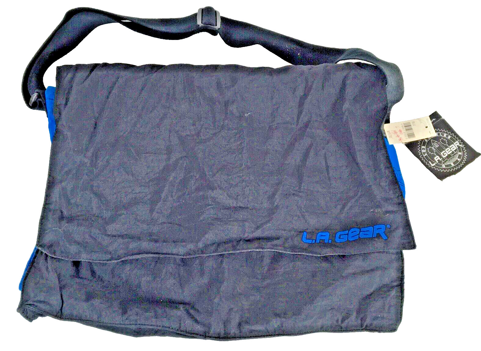 Vintage NWT 80’s LA GEAR Black & Blue Over The Shoulder Messenger Bag Large