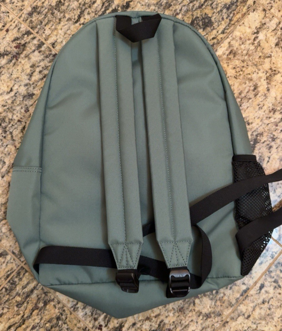 LACOSTE $98 Backpack BIG CROC LOGO bag side pocket Green AUTHENTIC NEW NH5184OM