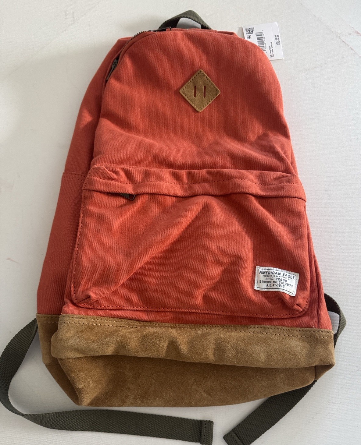 Orange Canvas Backpack American Eagle