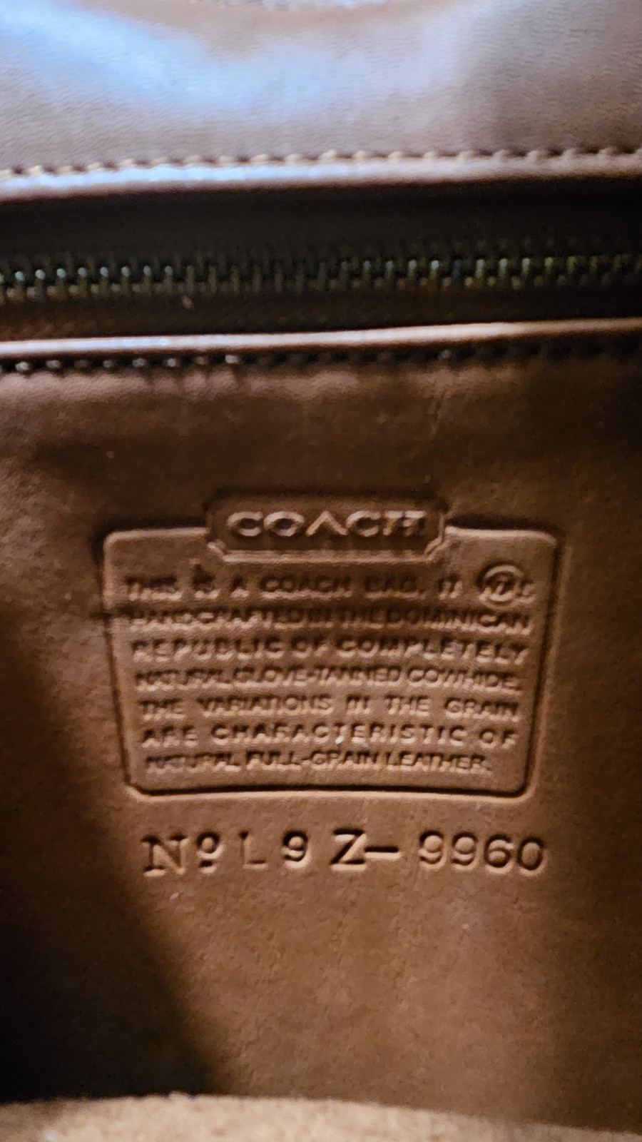 Vintage Coach Bag (1999), Leather, Model 9960