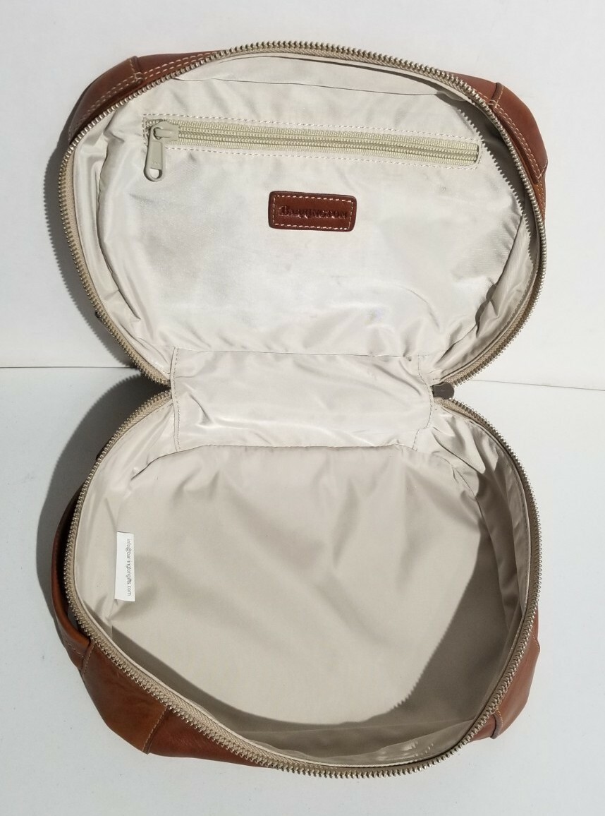 Rare Barrington “U.S. Open” Navy Blue & White Stripe Toiletry / Dopp Bag