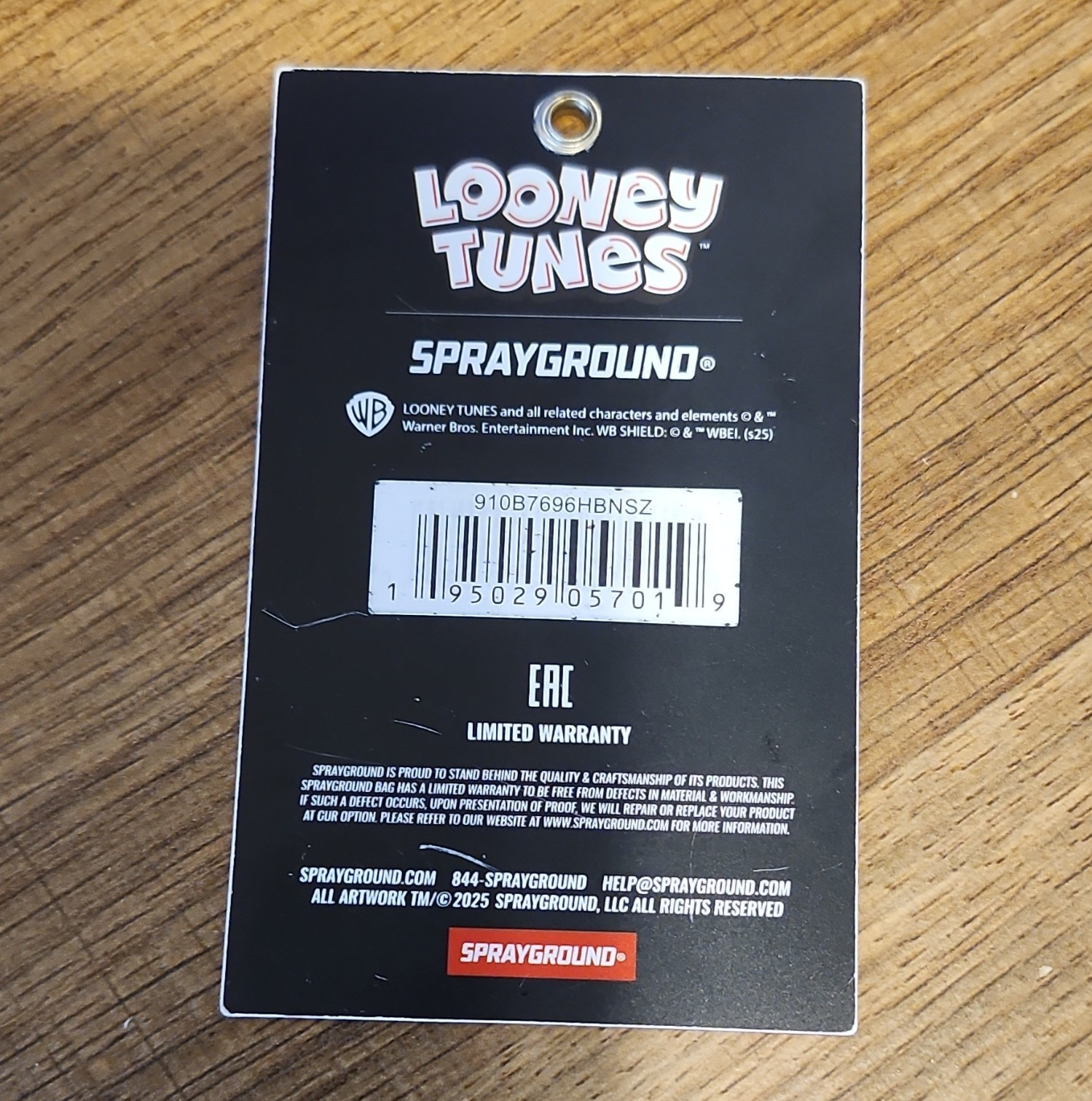 Sprayground Looney Tunes Bag Tag Black Limited Edition Licensed Product