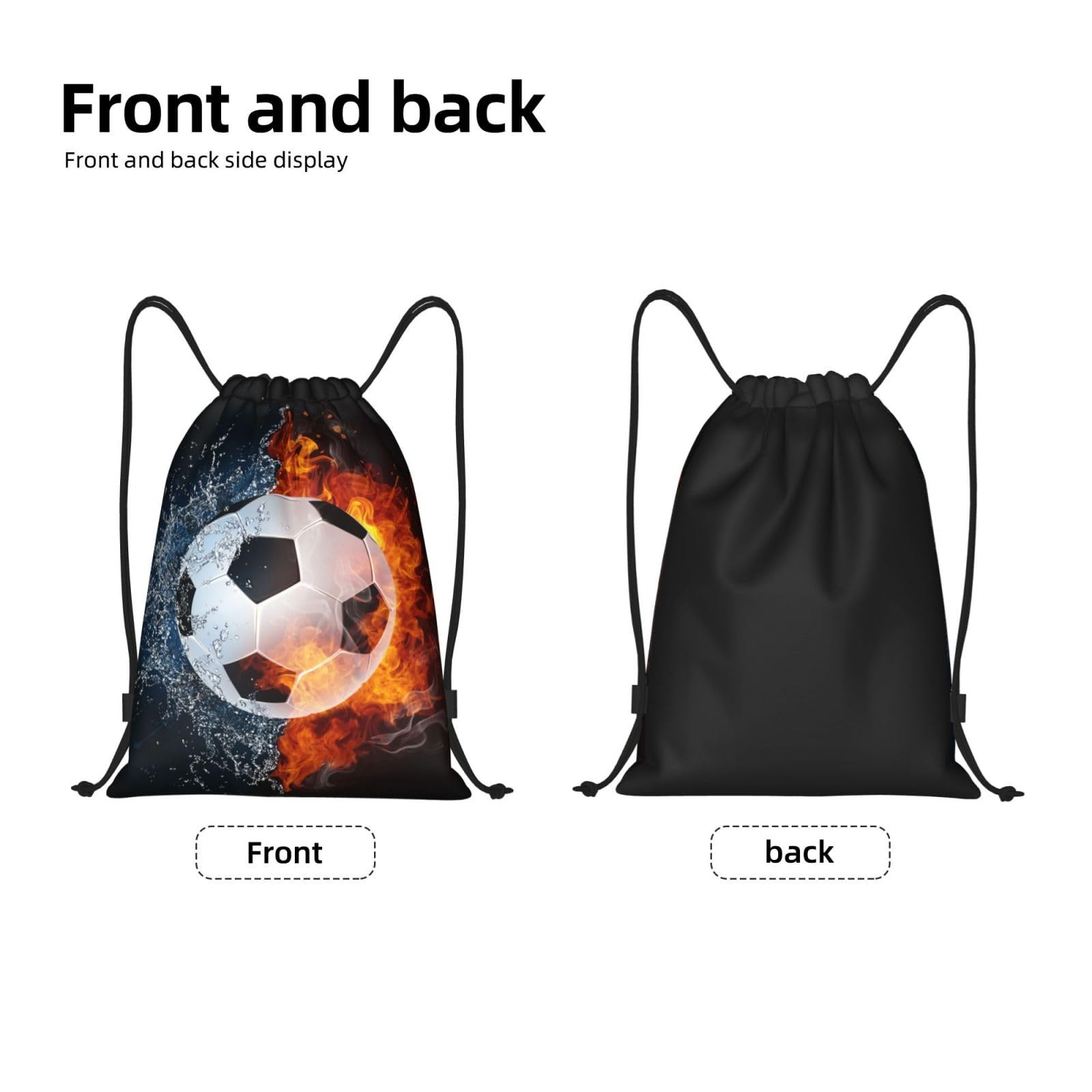 Kids Soccer Drawstring Bags for Boys Girls, Sports-Themed Drawstring Backpack…