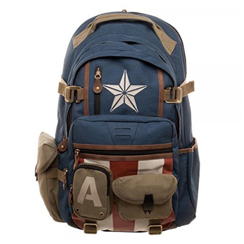 Disney- Avengers* Deadpool Batman Captain America Backpack Schoolbag Laptop Bag