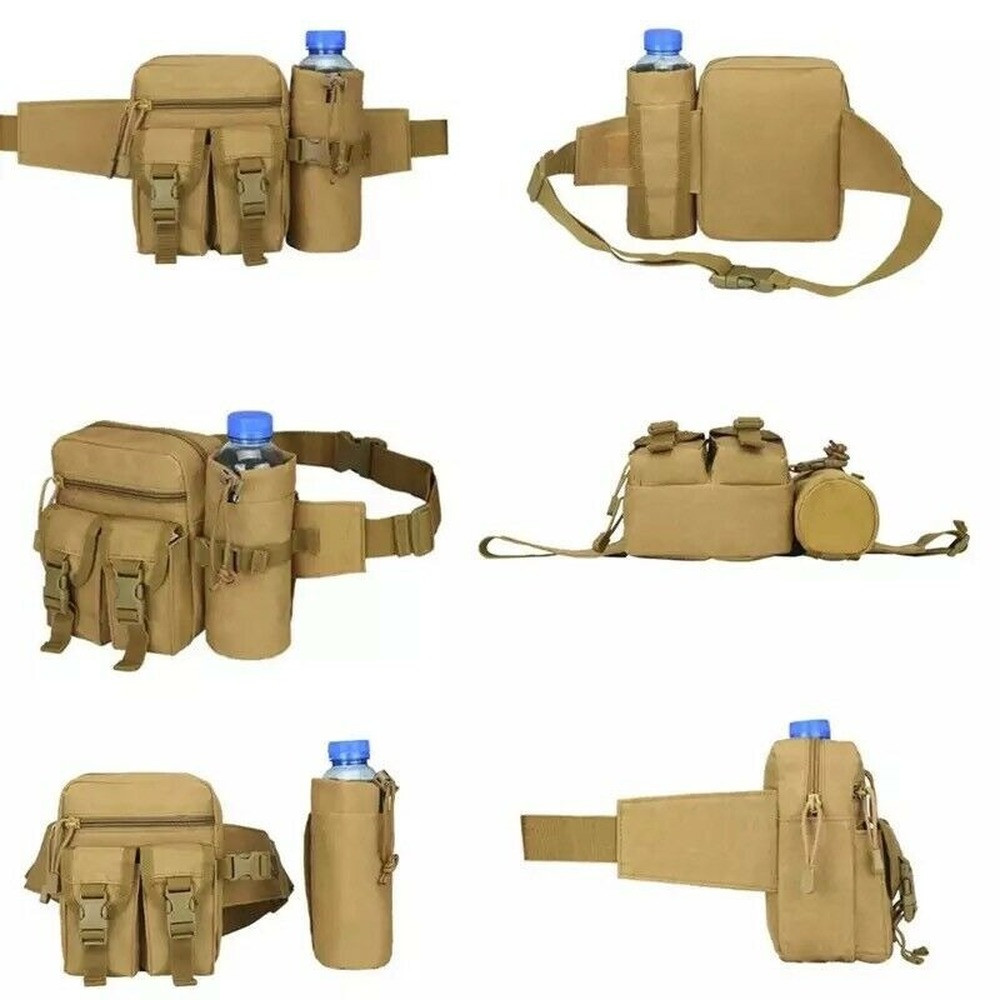 Tactical Waist Fanny Pack Utility Pouch Military Pocket Holder Water Bottle Bag