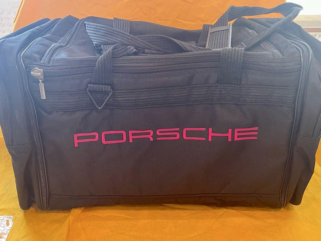 Porsche Boston bag Black Used 60 x 33 x37cm Excellent