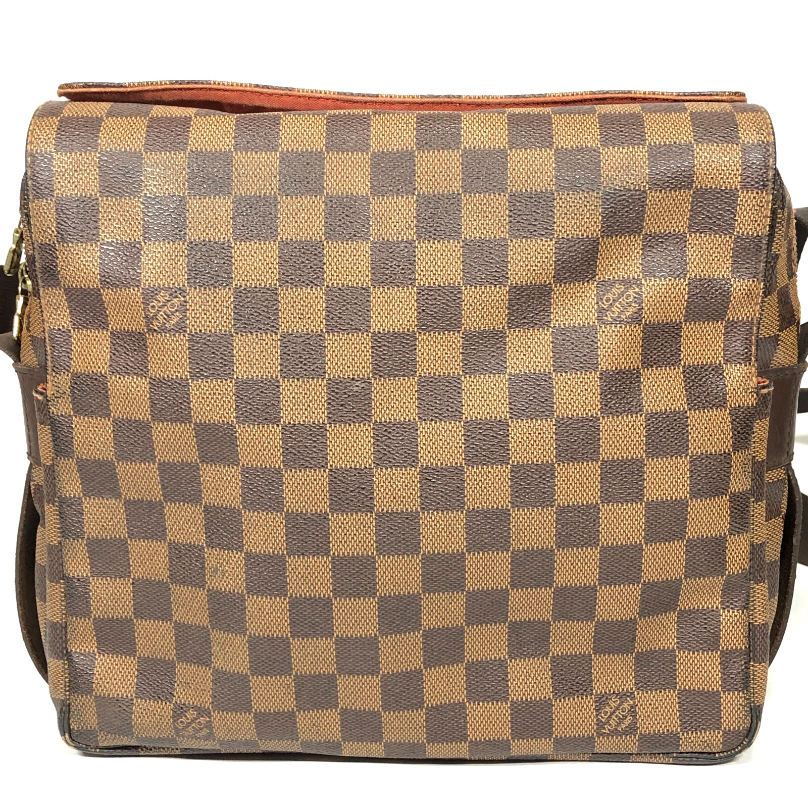 Auth Louis Vuitton Naviglio Shoulder Bag Damier Ebene Crossbody N45255 SR0095