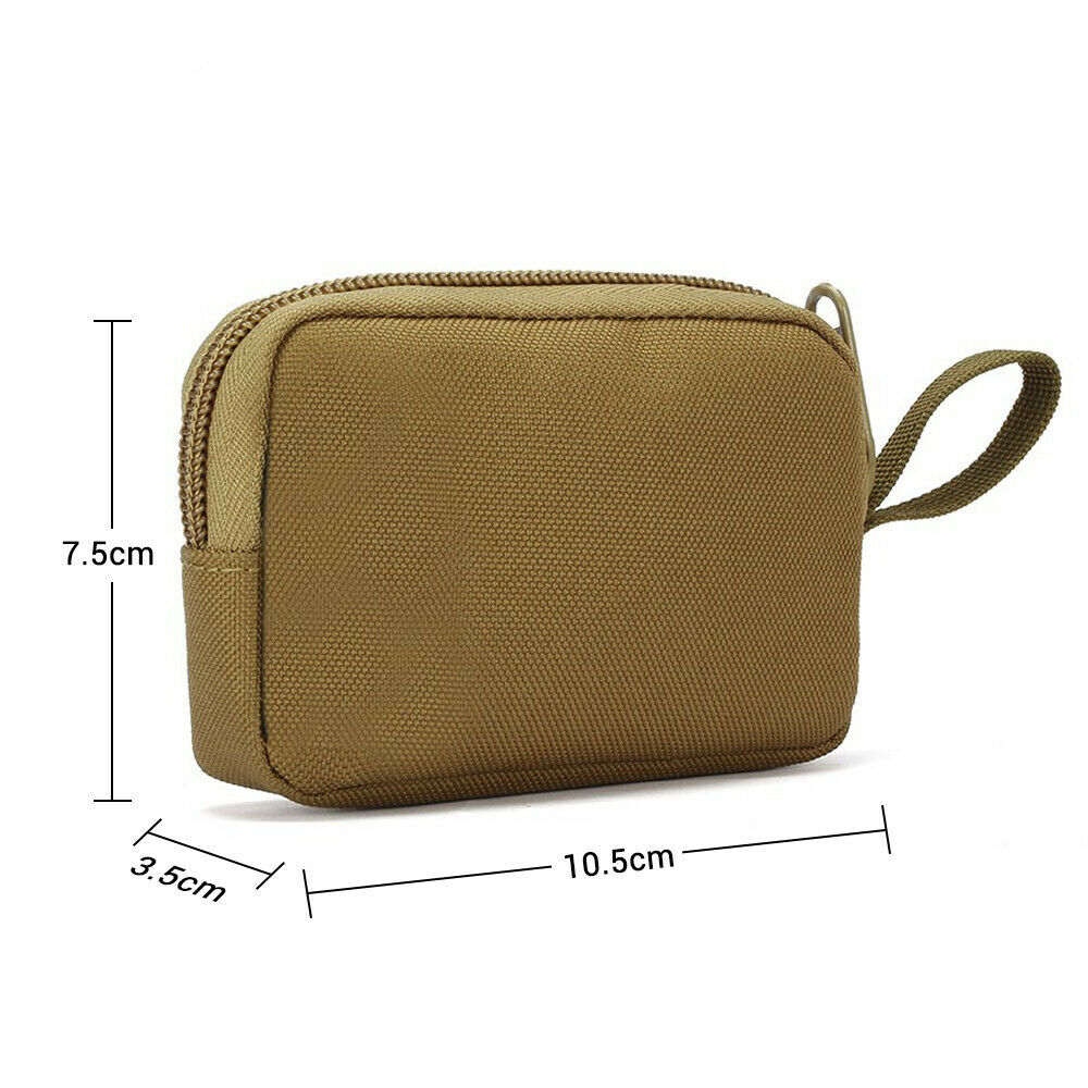 Tactical Molle Pouch EDC Card Bag Wallet Key Holder Money Case Pack Earphone Bag