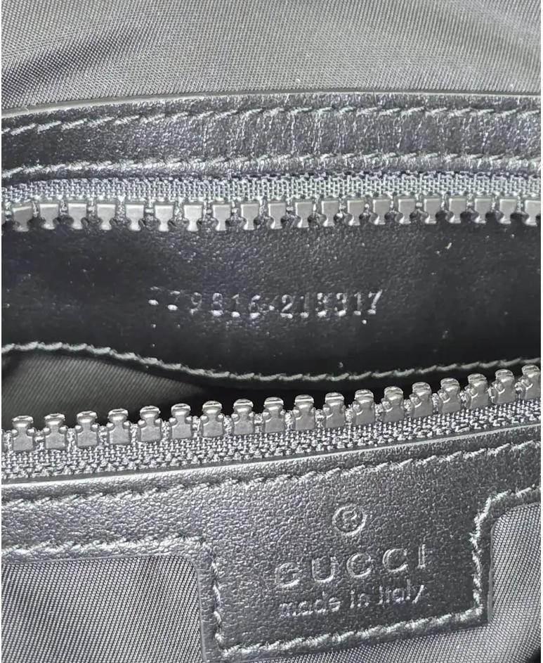 NWT Gucci Matte GG Crystal Canvas Tote Bag Black Logo Italy Authentic 779816