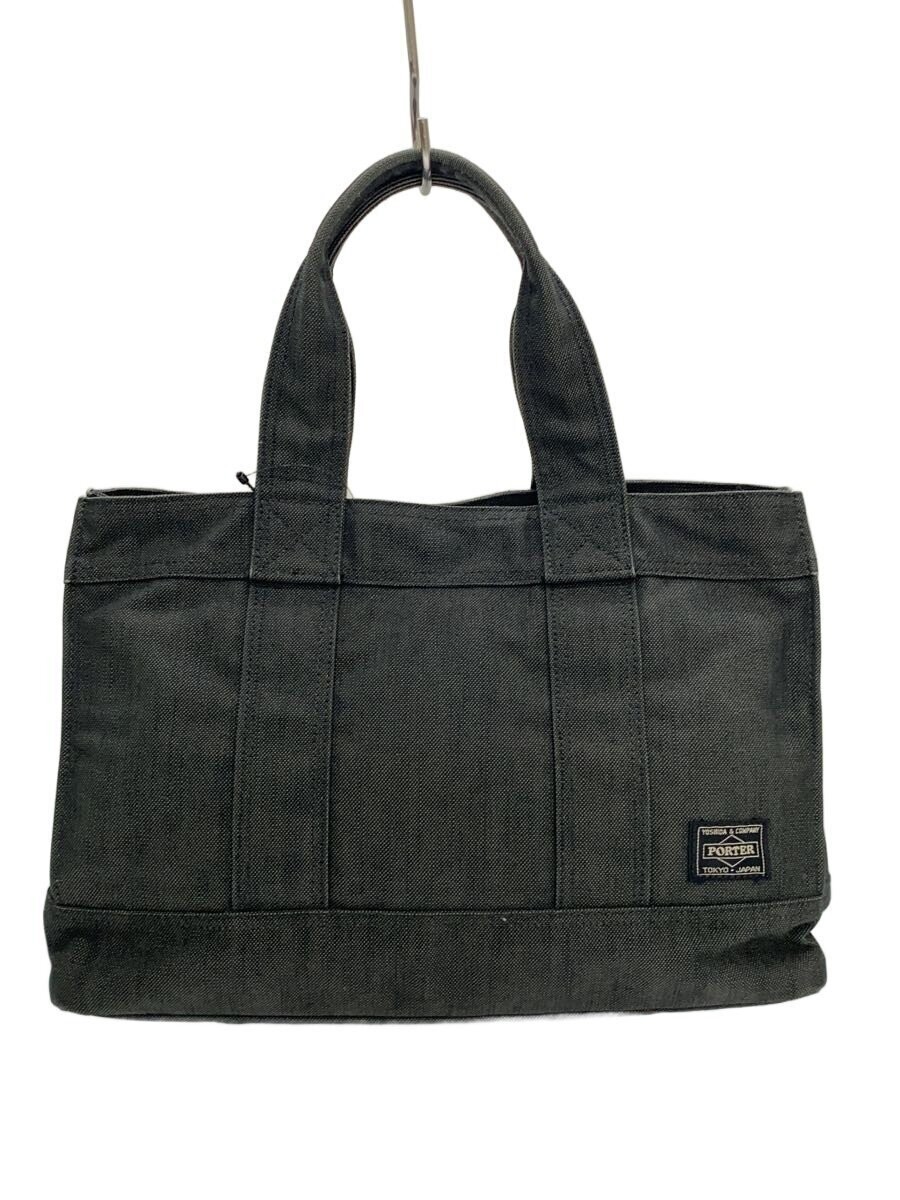 Authentic Porter Cotton Tote Bag Gray Unlined 13cm Depth 22cm Height 32cm Width