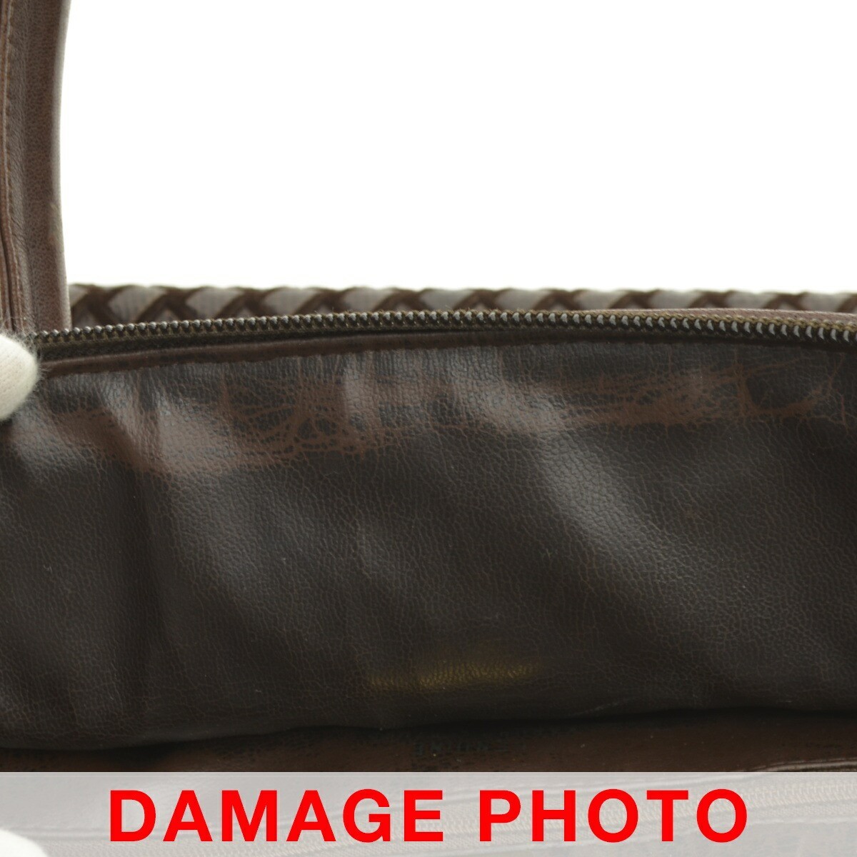BALLY Tote Shoulder Bag Brown Leather 23x32x12cm pre-owned