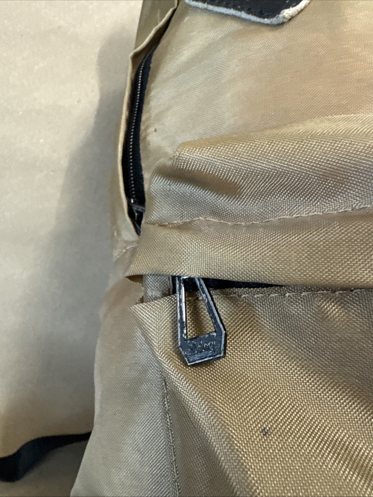 Vintage StanSport Backpack 80s Tan 2 Zippers Black Straps Retro Bravo Day Bag