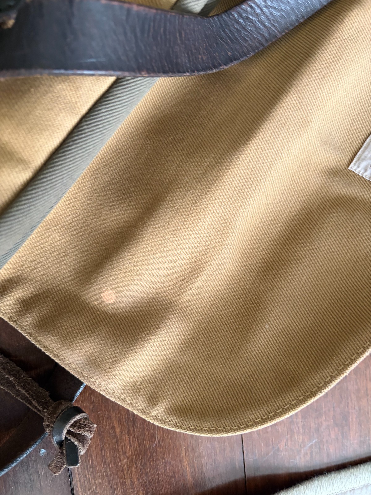 Filson Rugged Twill Original Briefcase Bag with Leather Strap Olive Green