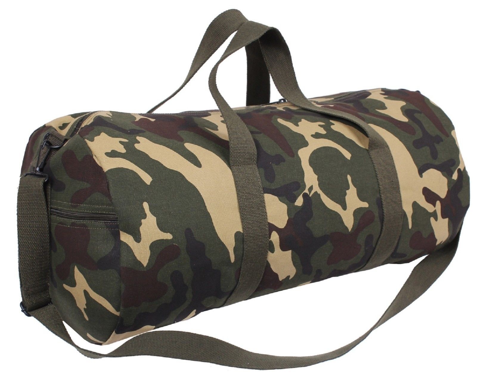 24″ Woodland Camouflage Heavyweight Cotton Canvas Shoulder Messenger Bag 2234