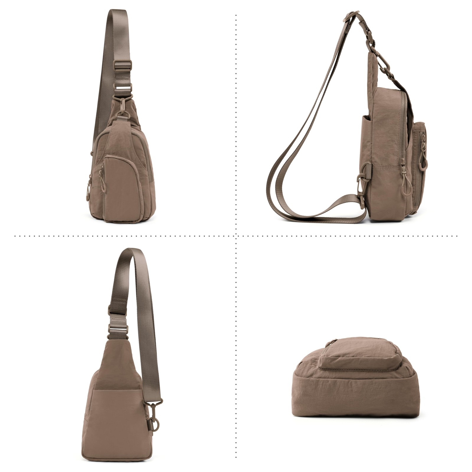 ODODOS Lightweight Sling Bag: Adjustable Crossbody Chest Pack for Outdoor Travel