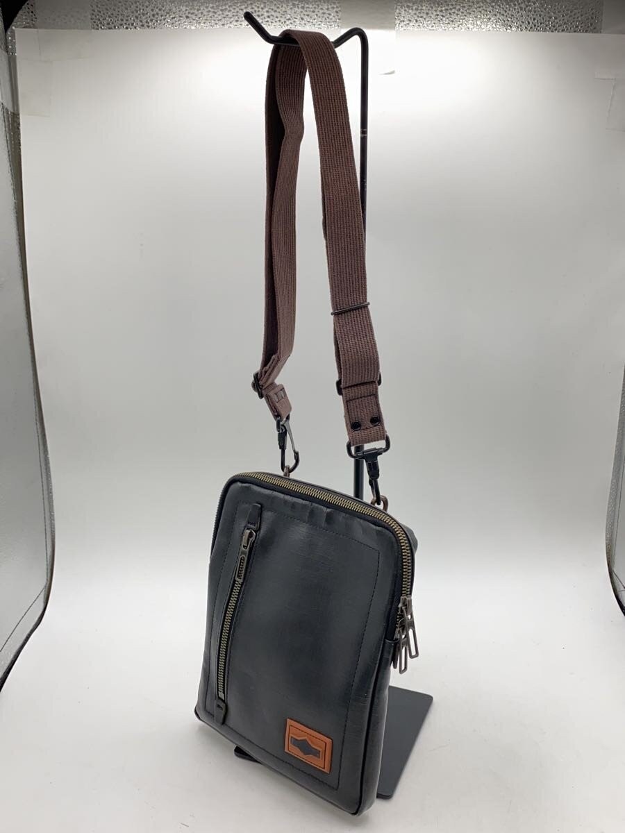 Authentic Porter Leather Shoulder Bag Black 22cm High Unisex Classic Purse