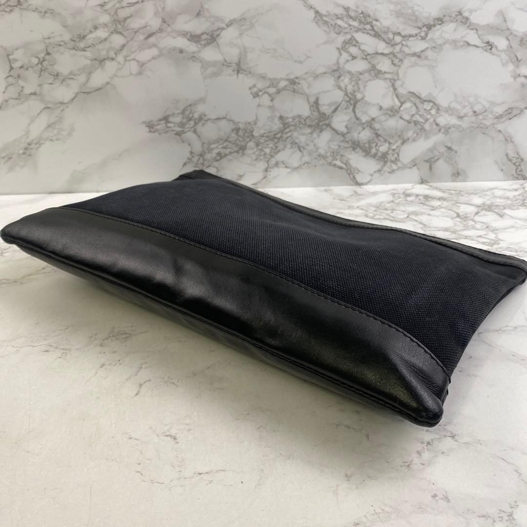BALENCIAGA Luxury Genuine Leather Canvas Clutch Bag 23×32cm black Gift Ready