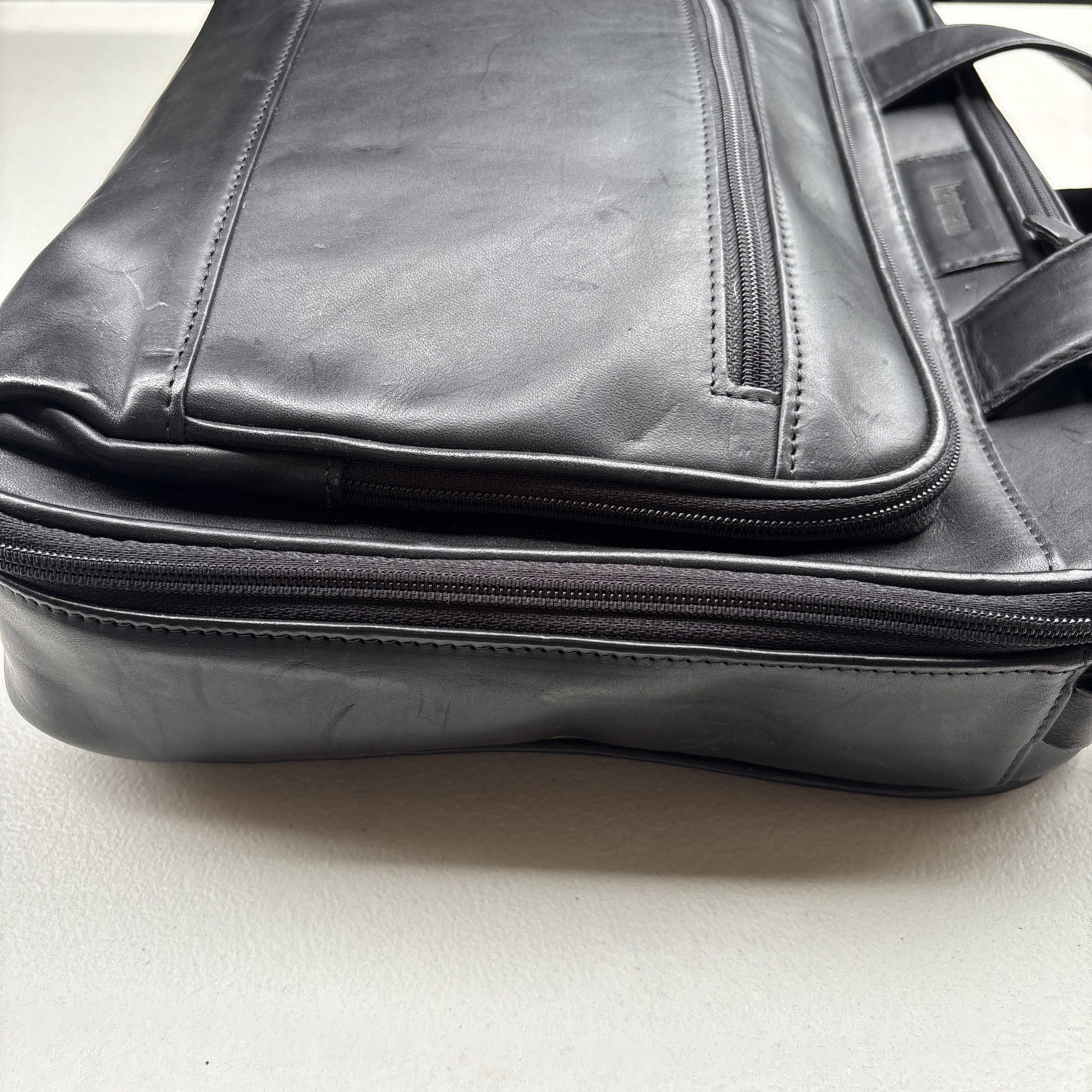 Leather HARTMANN Business Black Laptop Messenger Bags American Hero H21 VTG USA