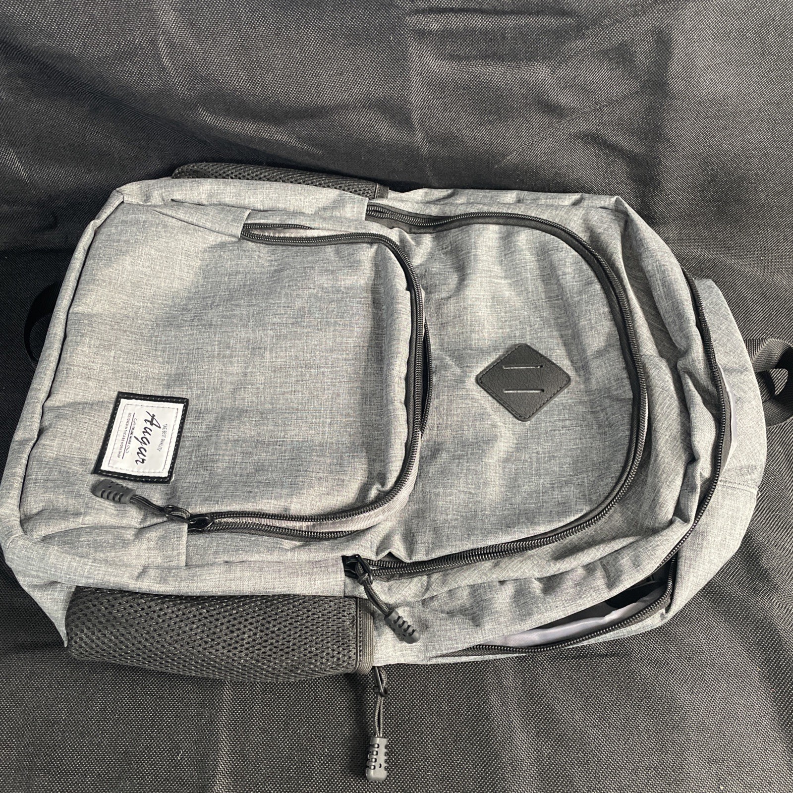 🔥GOOD Augar Backpack with Laptop Sleeve Pocket, 17 x 12in Gray, Oxford Cloth🔥