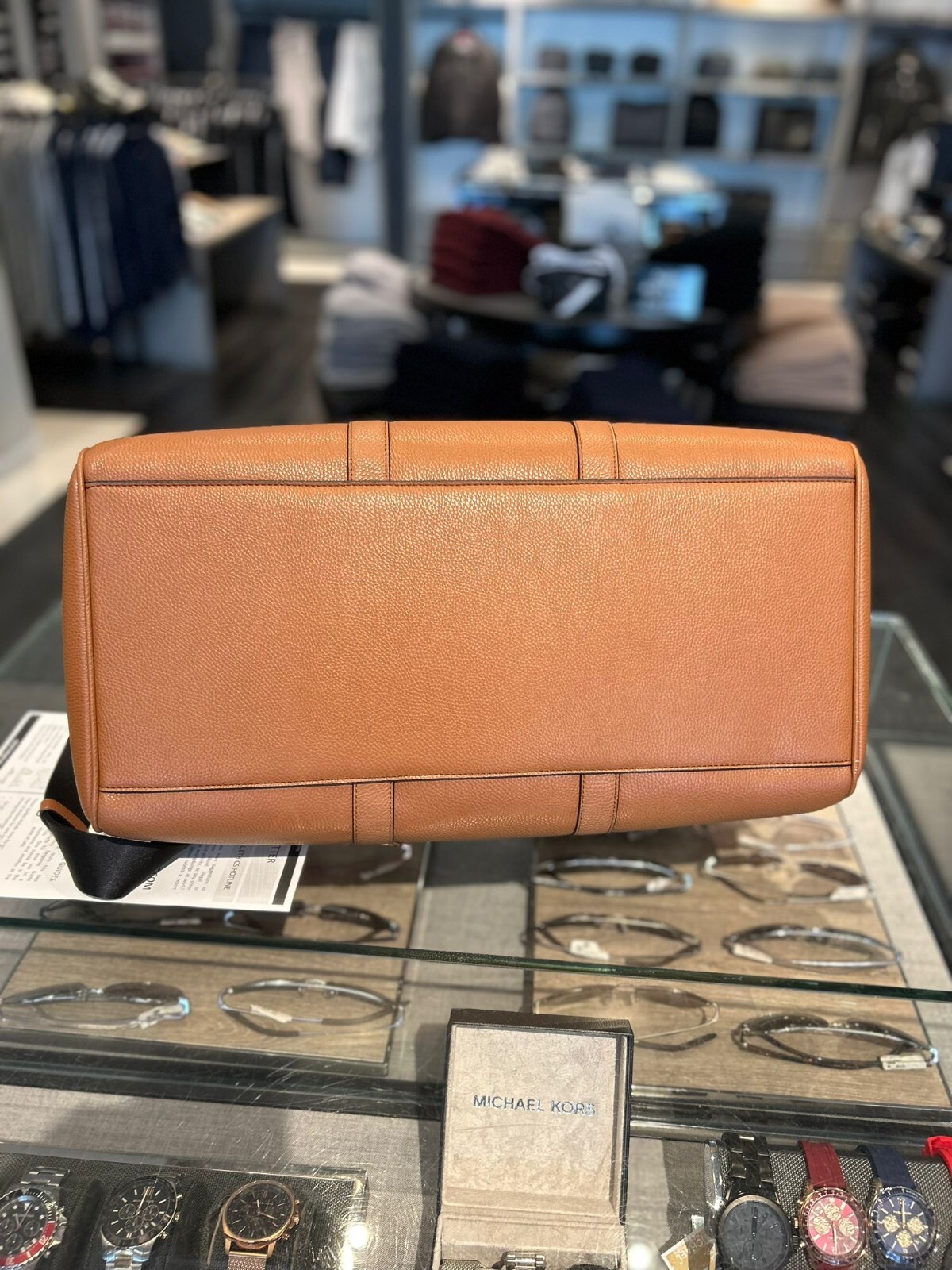 Michael Kors Cooper Men Duffle Luggage Brown Shoulder For Travel Getaway Trip MK