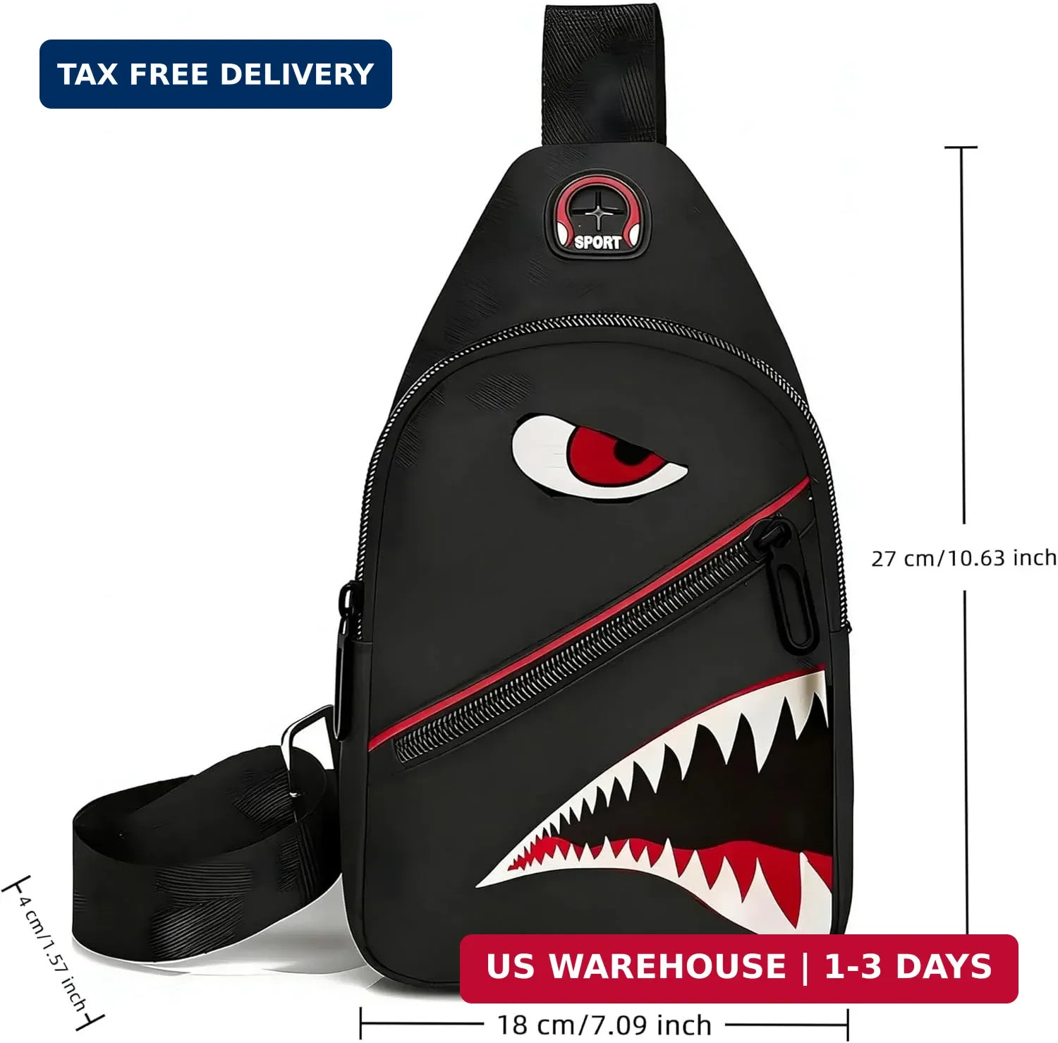 Shoulder Sling Crossbody Casual Chest Bag For Travel Sports Running Outdoor | Tr