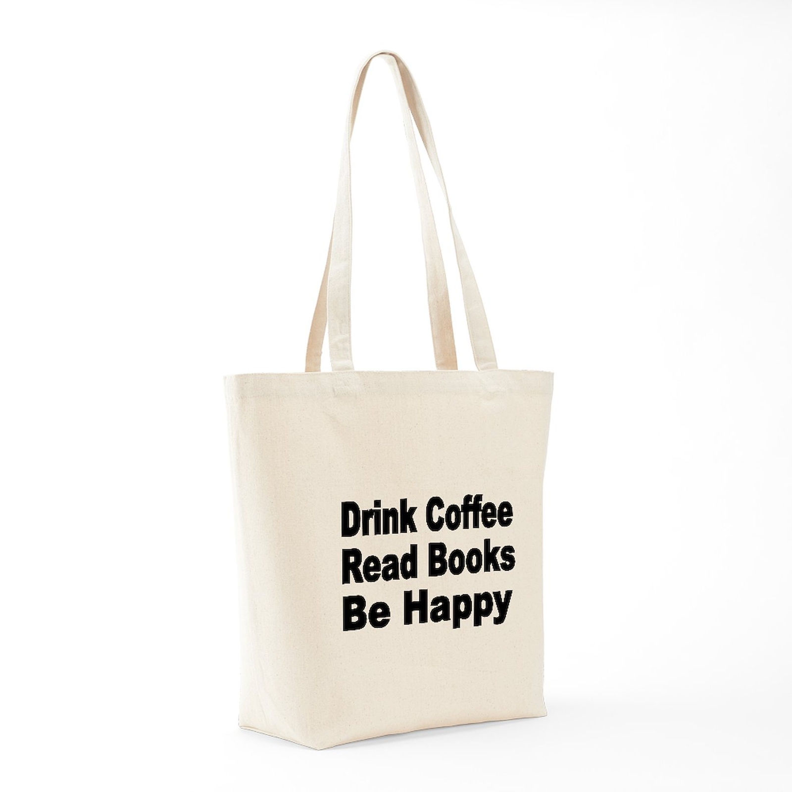 CafePress Drink Coffee,Read Books,Be Happy 2 Tote Bag (1026754758)