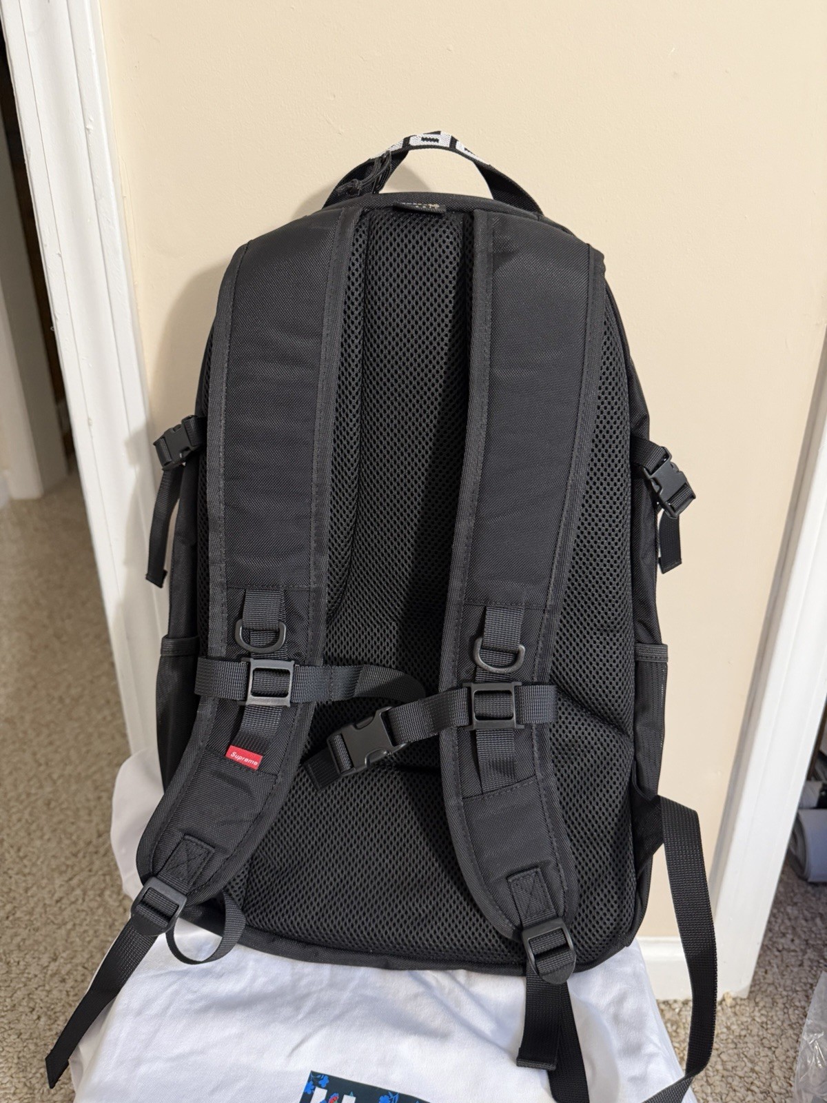 Supreme Cordura SS18 Ripstop Nylon Backpack Black – 100% Authentic