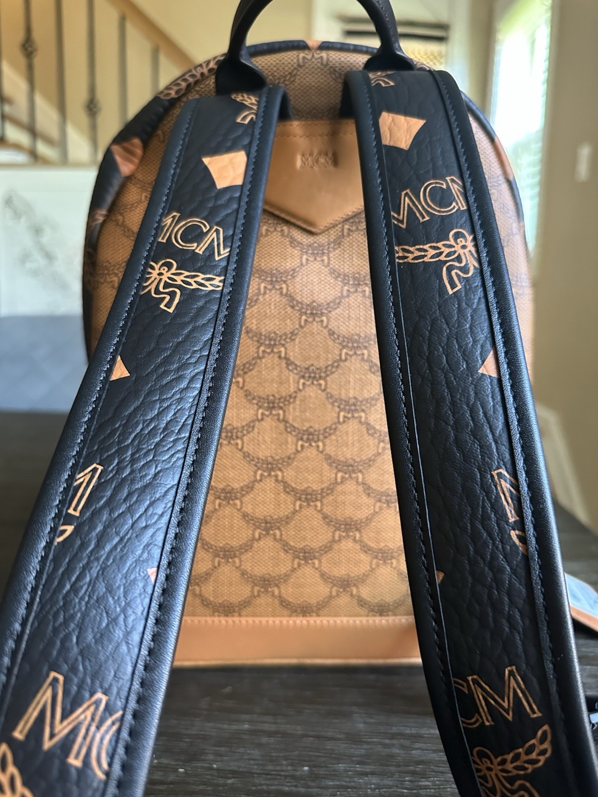 MCM STARK MIXED MONOGRAM BACKPACK,