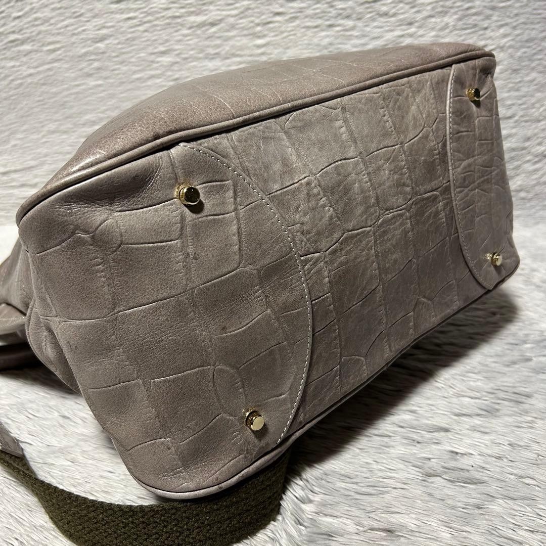 aniary Leather Shoulder Bag Brown Pre-owned Crossbody 25cm x 32cm x 14cm