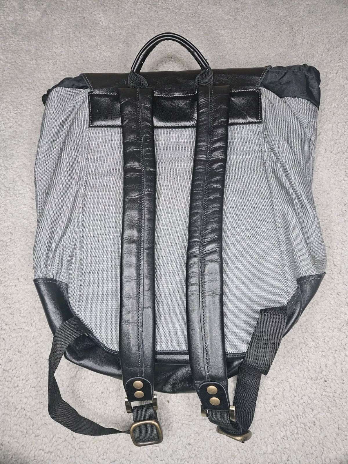 Looptworks Loopt Limited Edition Recycled Black Leather & Nylon Backpack Bag PDX