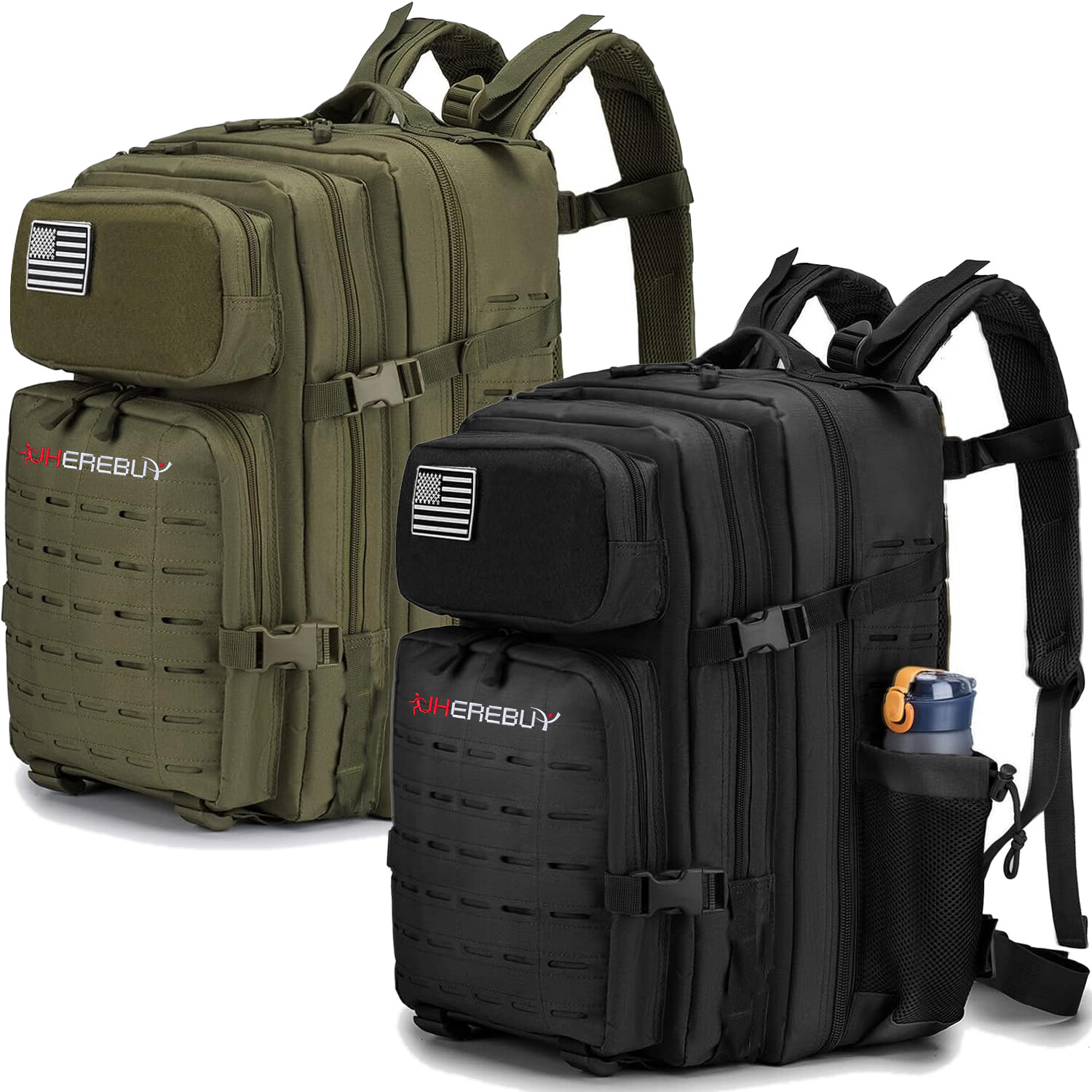 Tactical Military Backpack 45L Large Waterproof Rucksack Hiking Laptop Backpack