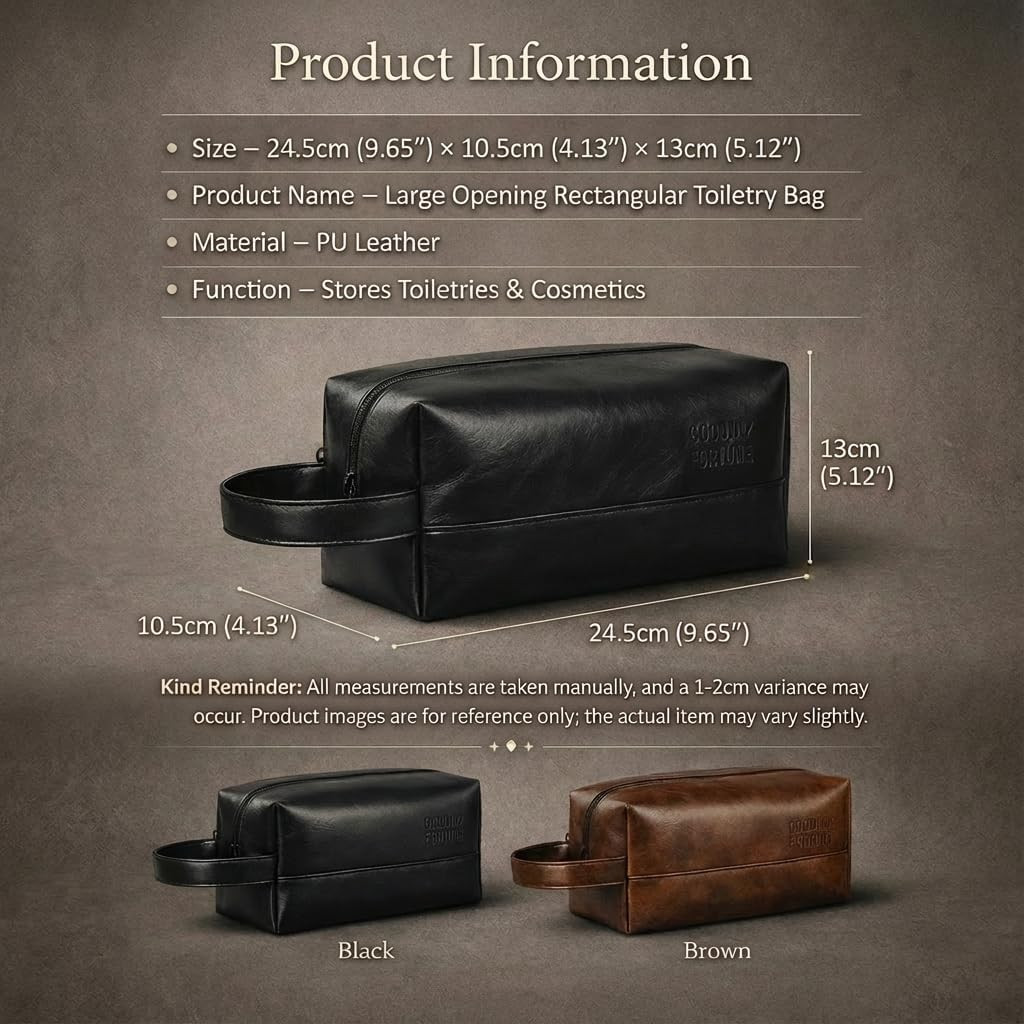 Men’s Toiletry Bag Travel Dopp Kit – Water-Resistant Shaving Organizer with Larg