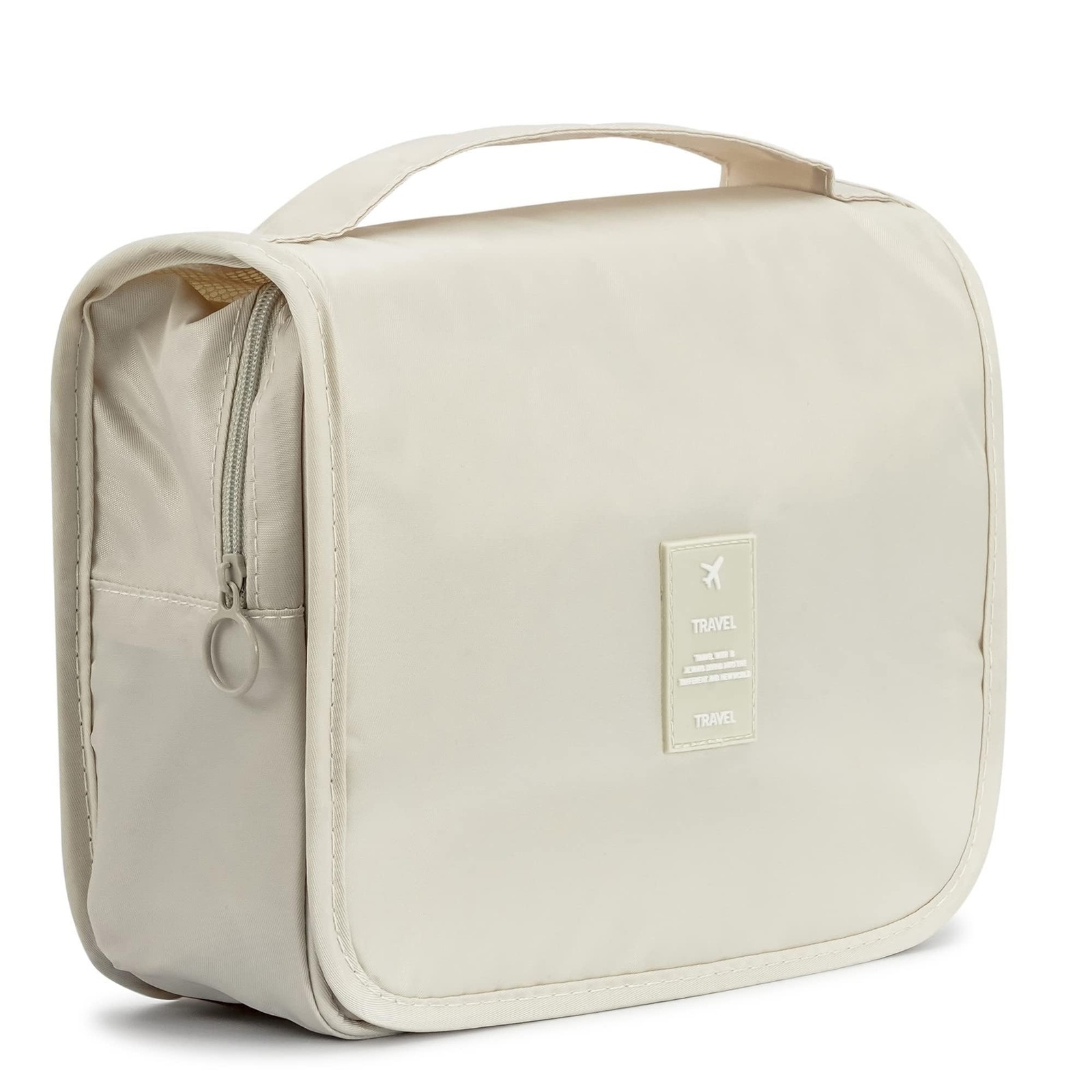 L&FY Hanging Travel Toiletry Bag Women’s Cosmetic Compact Size, Beige