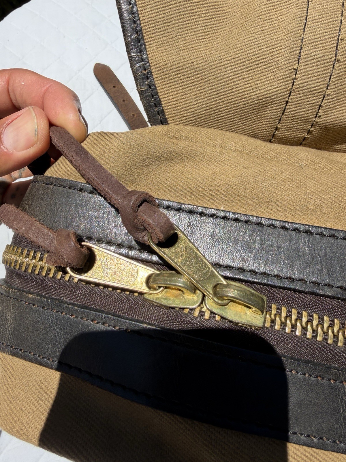 Vintage Filson 240 Talon-Era Small Carry-On Rugged Twill Tan Zipper Field Bag