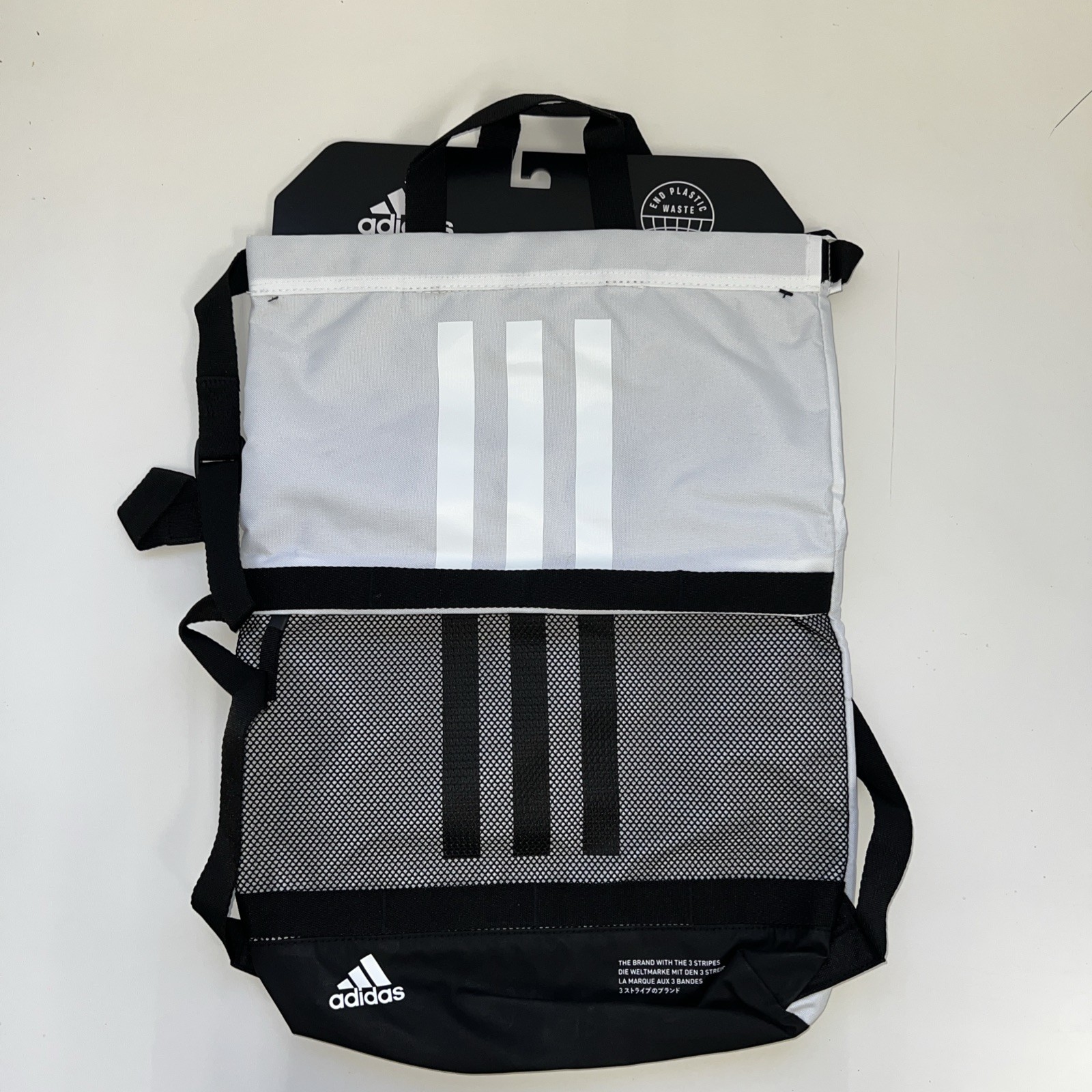 Adidas Amplifier II Blocked Sackpack Black and White Drawstring Backpack