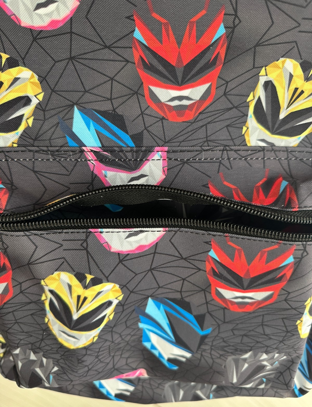 NEW Mighty Morphin Power Rangers Red Yellow Blue Pink Black Helmet Bag Backpack