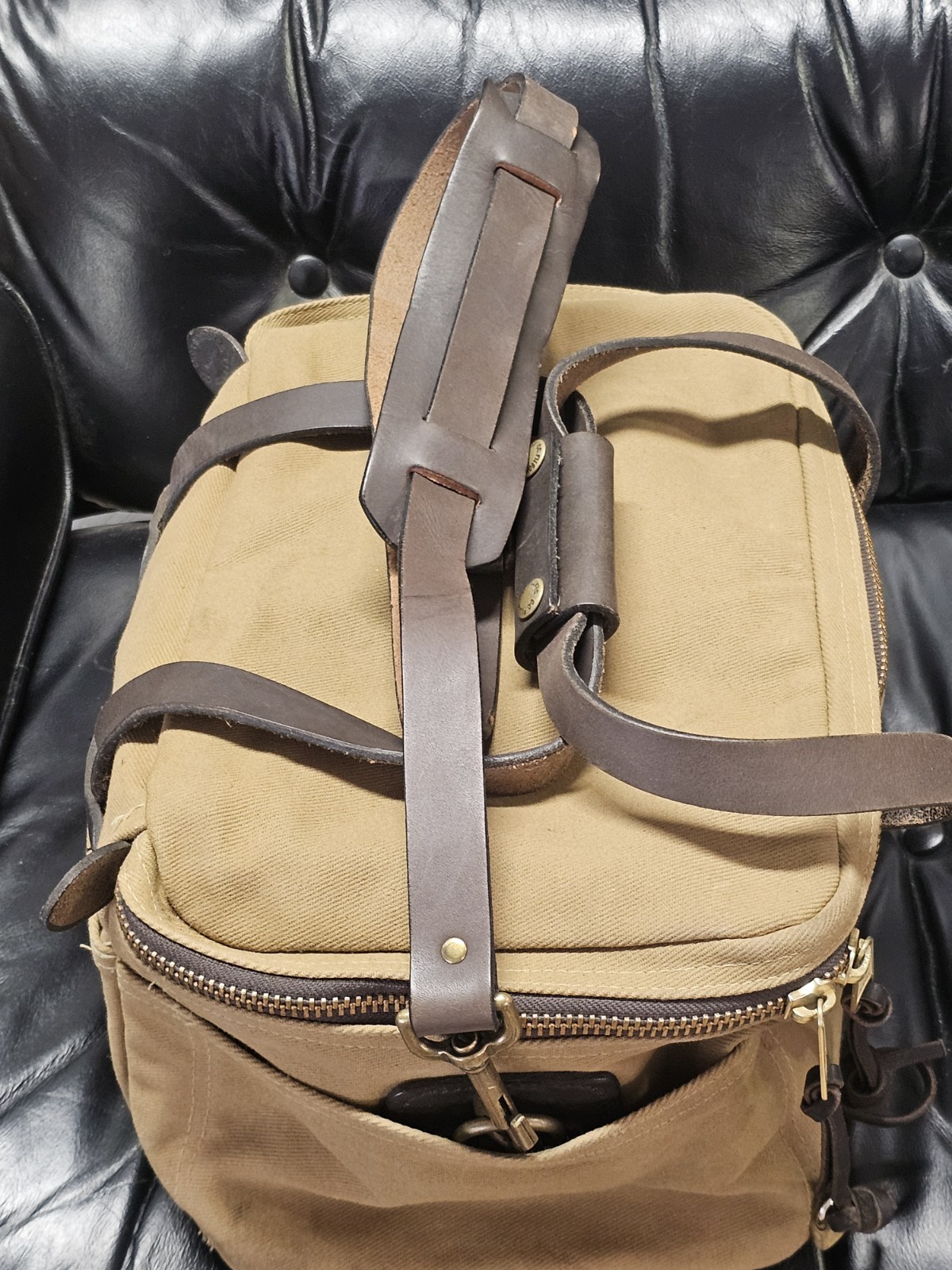 Rare FILSON 264 Compartment Bag. Heavy Duty Twill,bridle Leather Discontinued