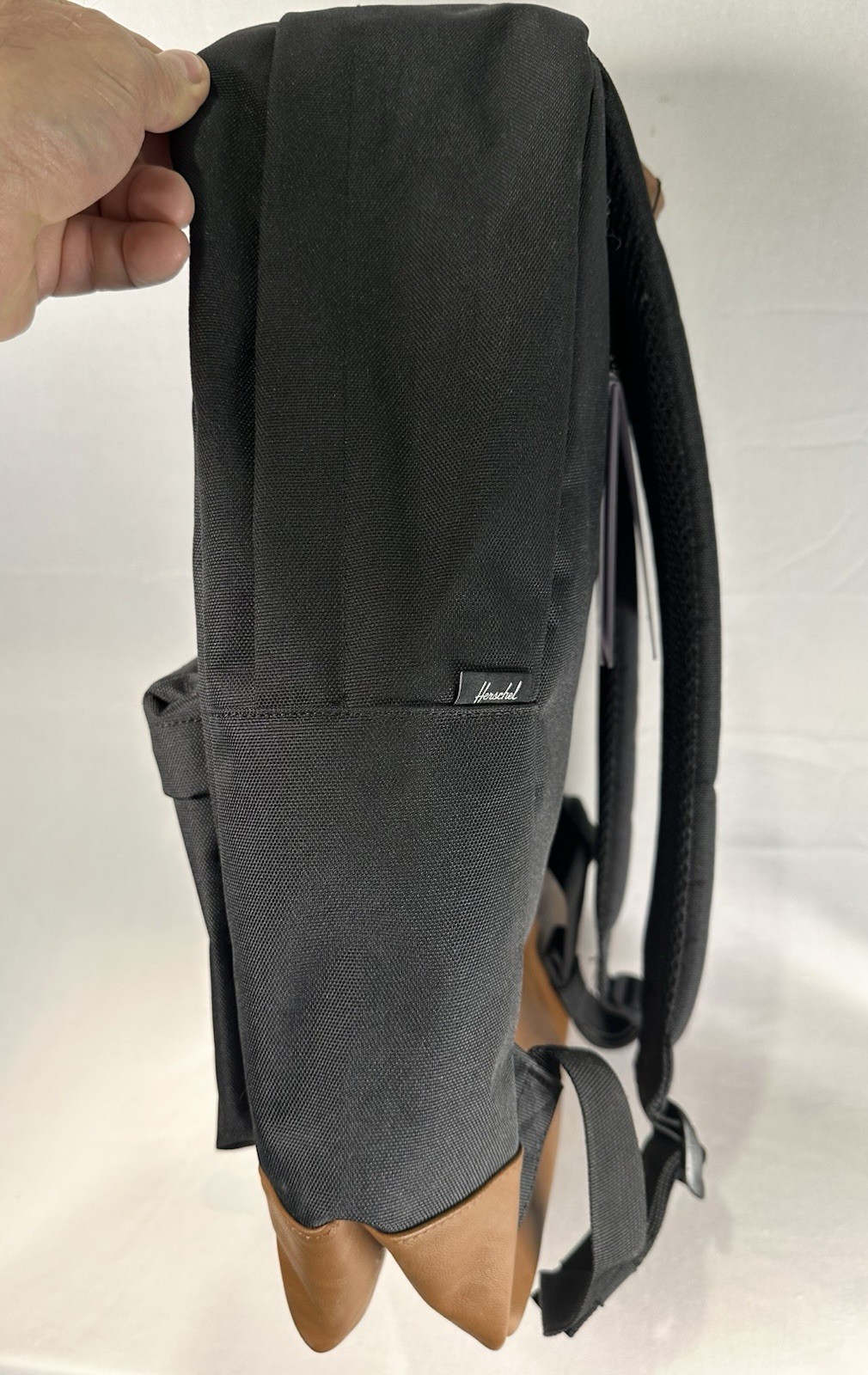 XL 30 L Herschel Heritage Backpack Black/Tan Synthetic Leather Classic