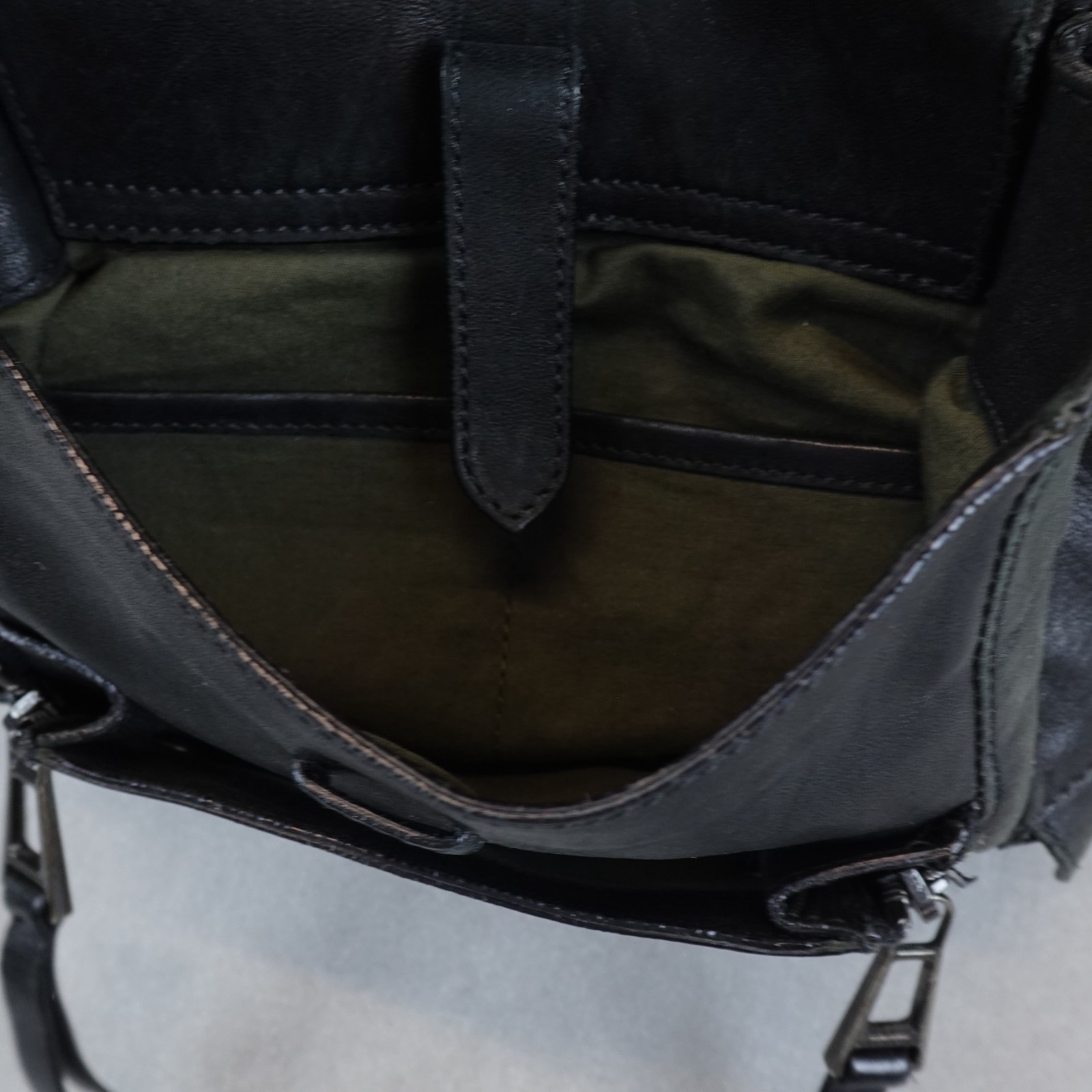 Belstaff Leather Messenger Shoulder Bag Black Utility Crossbody Malenotti