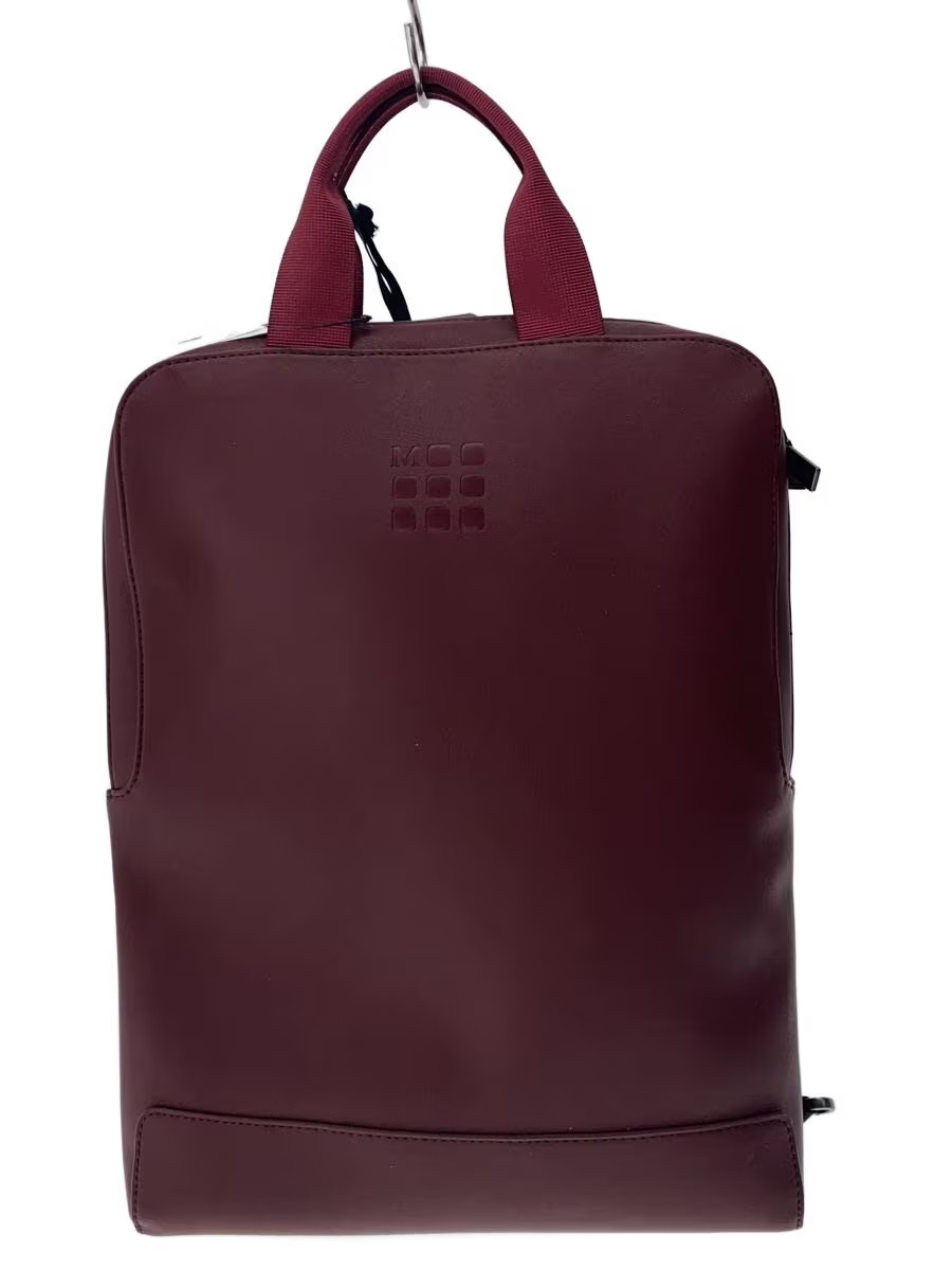 MOLESKIN Vertical Device Bag, Raspberry Red, Classic Collection, Leather Backpac