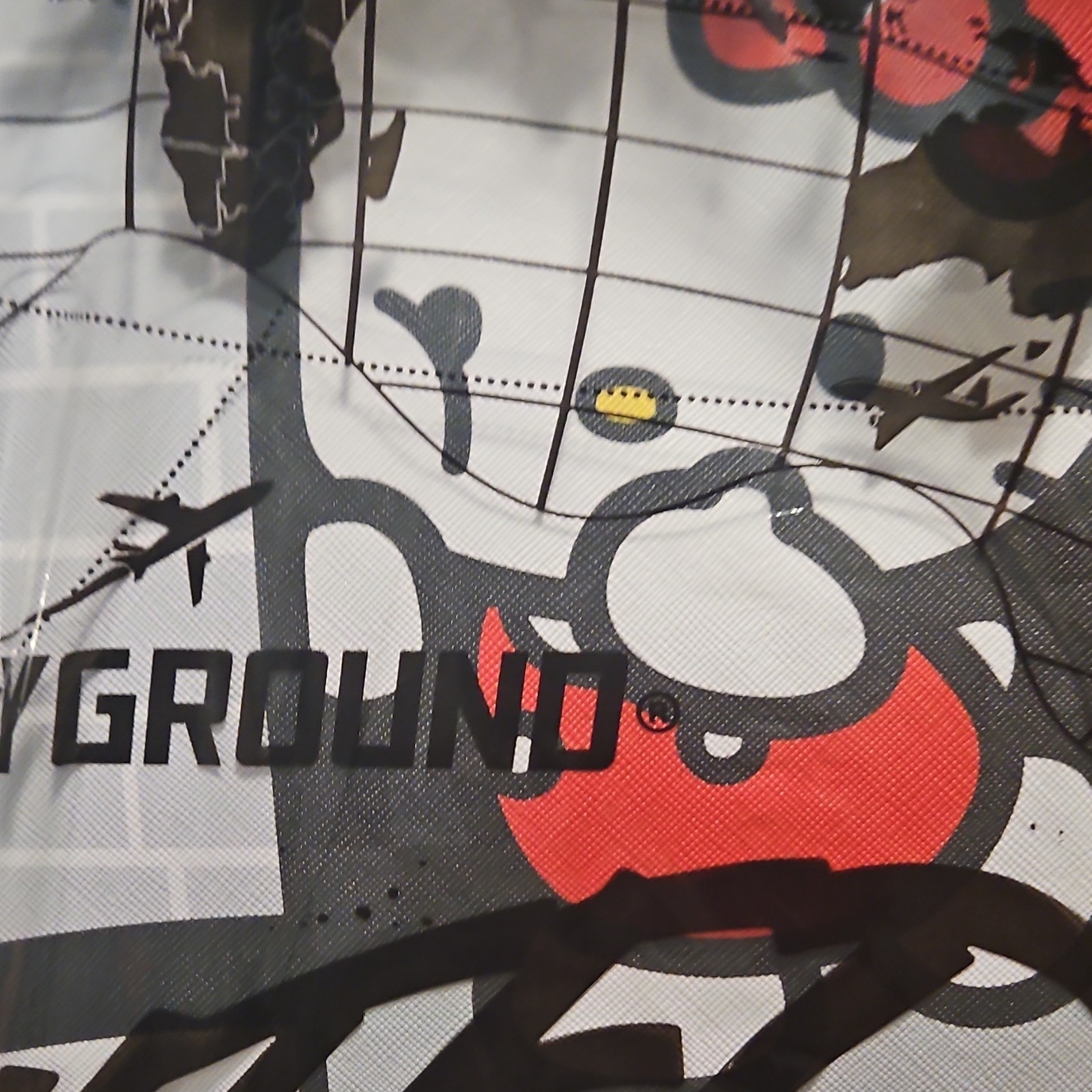 Sprayground Hello Kitty Graphic Print Large Backpack Black White Red Adjustable
