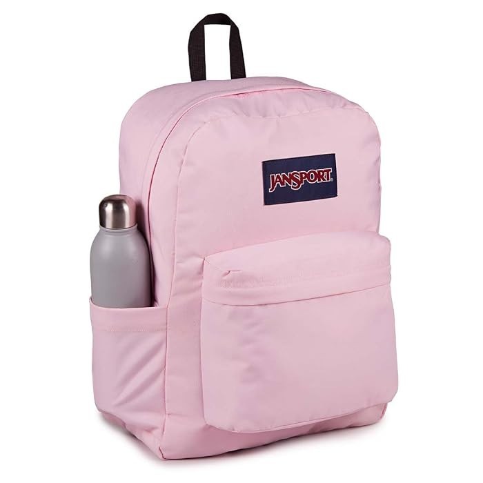 Authentic JanSport Superbreak Plus School Backpack Bag – Pink Ice Light Pink