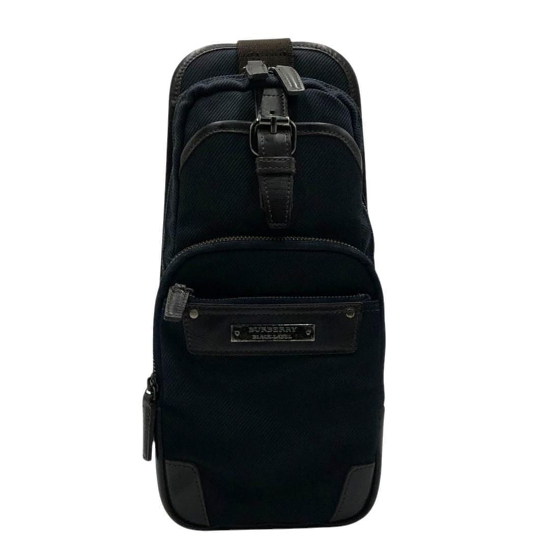 BURBERRY BLACK LABEL Men’s Sling Bag Navy x Brown From Japan